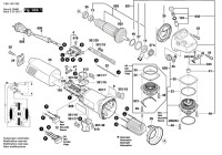 Bosch 3 601 H21 463 GWS 10-125 Angle Grinder 110 V / GB Spare Parts GWS10-125